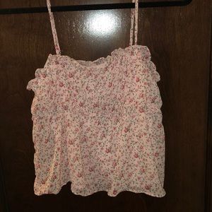 Light pink floral crop top
